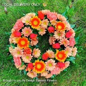 LOCAL Classic Shades of Oranges Mixed Wreath  