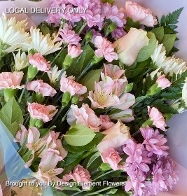 Flowers in Cellophane Shades of Pinks