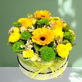 LOCAL Spring Yellows and Lime Hatbox 