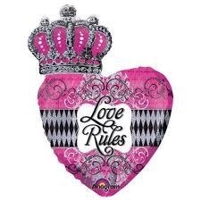 Love Rules Crown Super shape Balloon