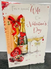 For A Special Wife on Valentines Day Card