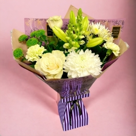LOCAL Mothers Day Elegant White Hand-tied 