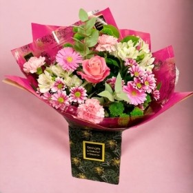 LOCAL Mothers Day Blush Pink & White Hand-tied 