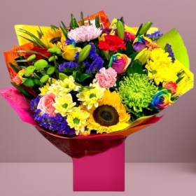  Kaleidoscope Hand-tied Bouquet INCLUDES LILIES 