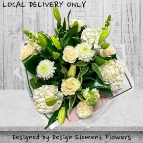 Summer Pure White Handtied Bouquet 