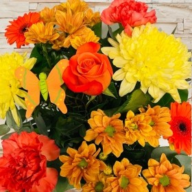 LOCAL Autumn Shades Fleur Vase of Flowers 