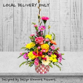 Summer Front Facing Rainbow Arrangement (lily free)