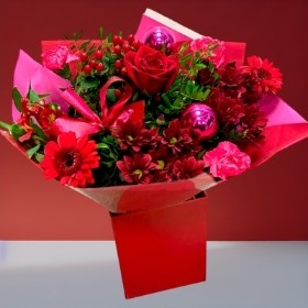 Christmas Cosy By The Fire Hand-tied Bouquet 