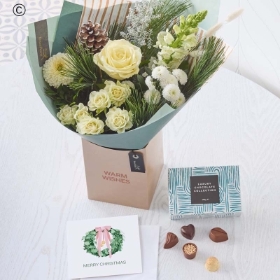 Interflora Winter PETITE Gift Box with Chocolates and Card 