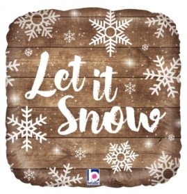 Let It Snowflake Square Balloon Foil