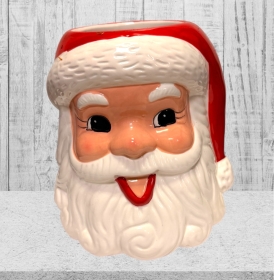 LOCAL Ceramic Santa Face Arrangement 