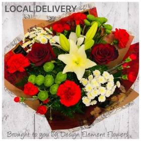 LOCAL Strawberry Fields Red Hand-tied Bouquet 