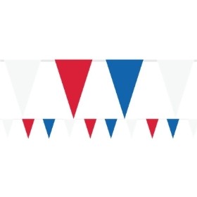 Red,White & Blue Plastic Bunting 10m