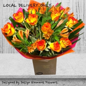 Summer High Life Rose & Alstro Handtied Bouquet 