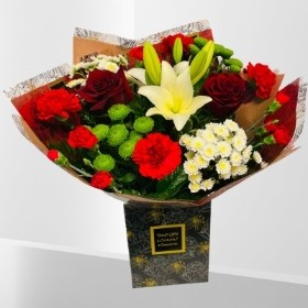 Valentines Red , White ,Green Hand-tied  